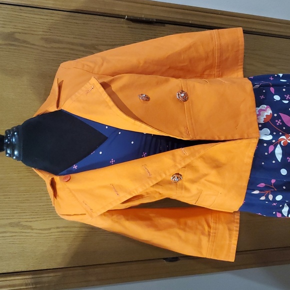 Ideology orange floral button denim weight blazer - Picture 8 of 8